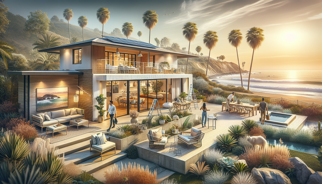 **alt_text**: Coastal home remodel in Orange County, showcasing eco-friendly design, luxury living, and collaboration.
