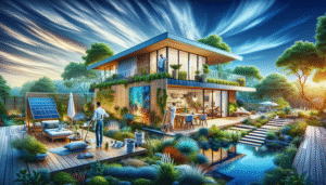 alt_text: A sunlit California home with eco-friendly features, showcasing DIY projects and sustainable design.